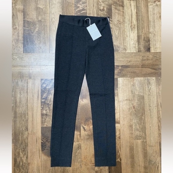 Everlane Pants - Everlane Stretch Ponte Side Zip Skinny Pants In Charcoal Gray Size XS NEW.